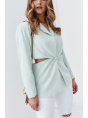 Beeindruckende Jacke mit Ausschnitten an der Taille, Mint 6904 - Online-Shop - Boutique